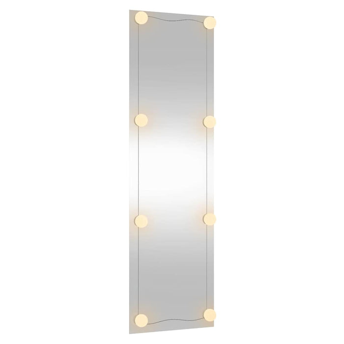 Specchio da Parete con Luci LED-Specchio a Muro-Specchio Decorativo 30x100 cm Vetro Rettangolare