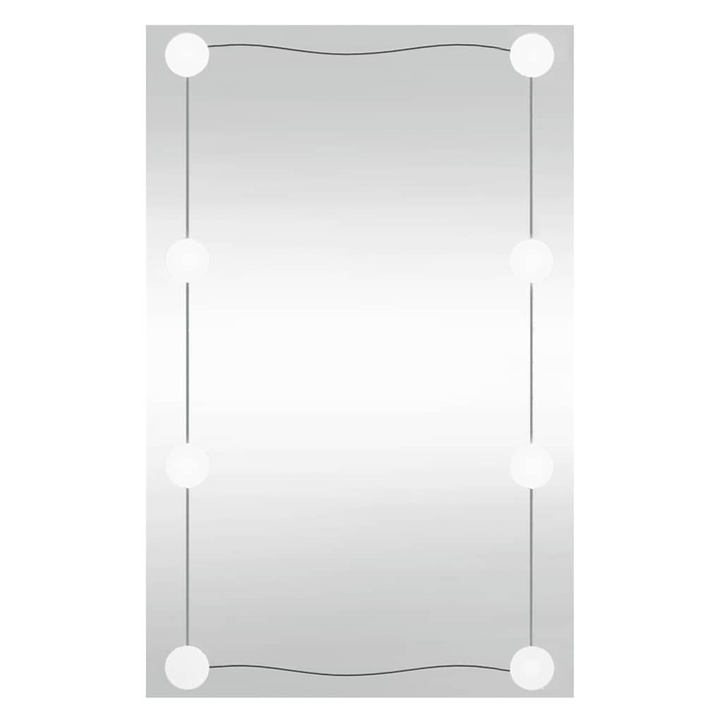 Specchio da Parete con Luci LED 40x60 cm Vetro Rettangolarecod mxl 76889