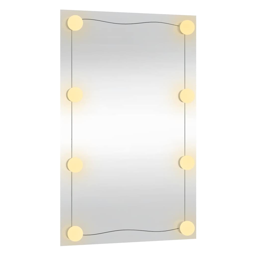 Specchio da Parete con Luci LED 40x60 cm Vetro Rettangolare 3189152