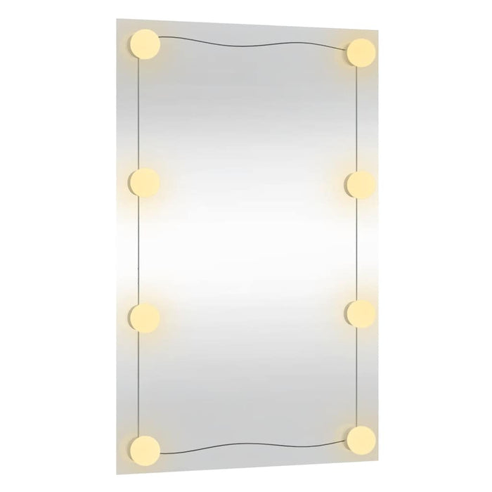 Specchio da Parete con Luci LED 40x60 cm Vetro Rettangolare 3189152