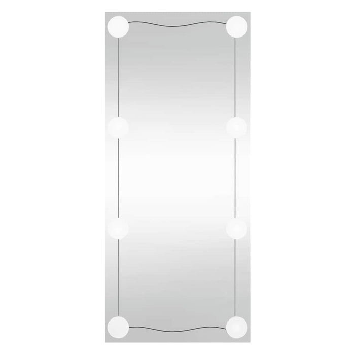 Specchio da Parete con Luci LED-Specchio a Muro-Specchio Decorativo 40x80 cm Vetro Rettangolare