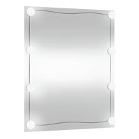 Specchio da Parete con Luci LED 50x60 cm Vetro Rettangolare