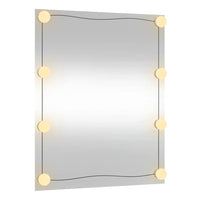 Specchio da Parete con Luci LED 50x60 cm Vetro Rettangolare 3189155