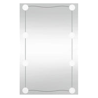 Specchio da Parete con Luci LED-Specchio a Muro-Specchio Decorativo 50x80 cm Vetro Rettangolare