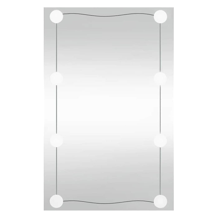 Specchio da Parete con Luci LED 50x80 cm Vetro Rettangolarecod mxl 124799