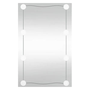 Specchio da Parete con Luci LED 50x80 cm Vetro Rettangolare 3189156