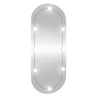 Specchio da Parete con Luci LED 40x90 cm Vetro Ovalecod mxl 124802