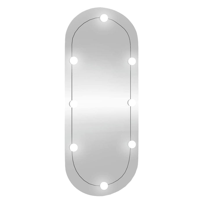 Specchio da Parete con Luci LED 40x90 cm Vetro Ovalecod mxl 124802