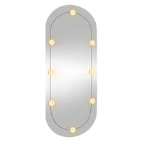 Specchio da Parete con Luci LED 40x90 cm Vetro Ovale 3189163