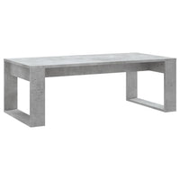 Tavolino Salotto Grigio Cemento 102x50x35 cm Legno Multistrato 823362