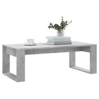 Tavolino Salotto Grigio Cemento 102x50x35 cm Legno Multistrato 823362
