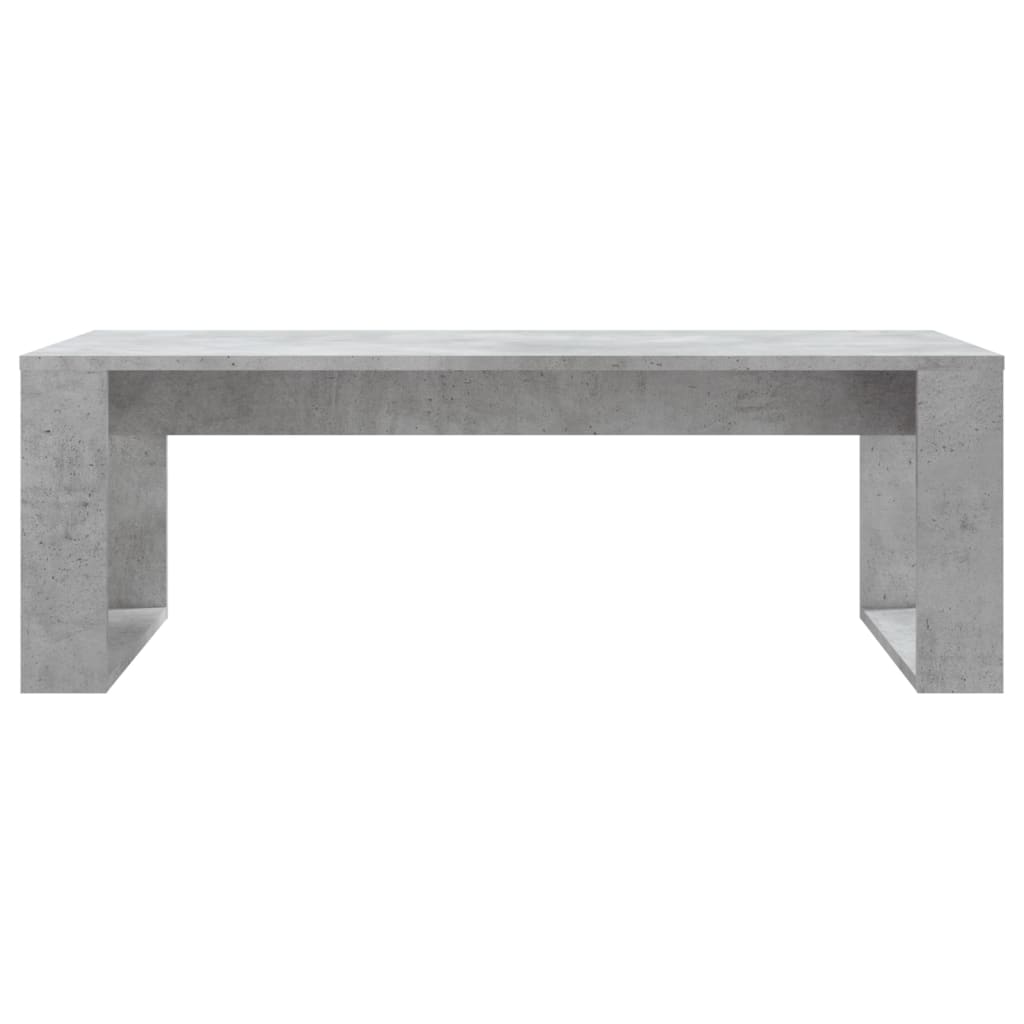 Tavolino Salotto Grigio Cemento 102x50x35 cm Legno Multistrato 823362
