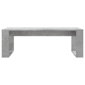 Tavolino Salotto Grigio Cemento 102x50x35 cm Legno Multistrato 823362