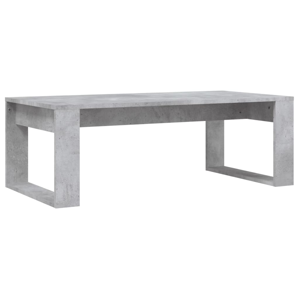 Tavolino Salotto-Tavolino da soggiorno-Tavolo Grigio Cemento 102x50x35 cm Legno Multistrato