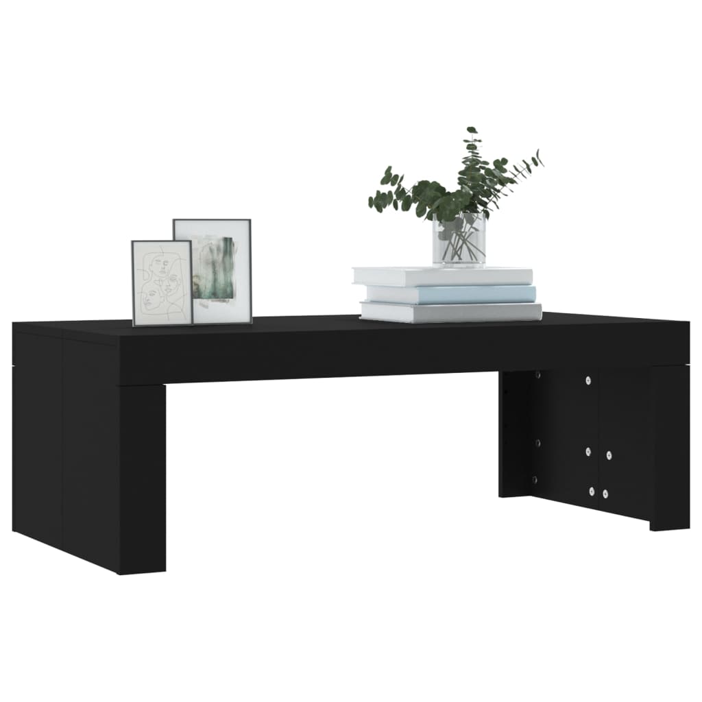 Tavolino da Salotto Nero 102x50x36 cm in Legno Multistrato 823367