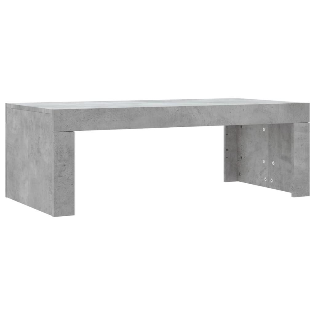 Tavolino Salotto Grigio Cemento 102x50x36 cm Legno Multistrato 823370
