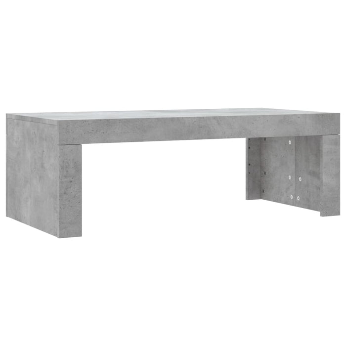 Tavolino Salotto Grigio Cemento 102x50x36 cm Legno Multistrato 823370