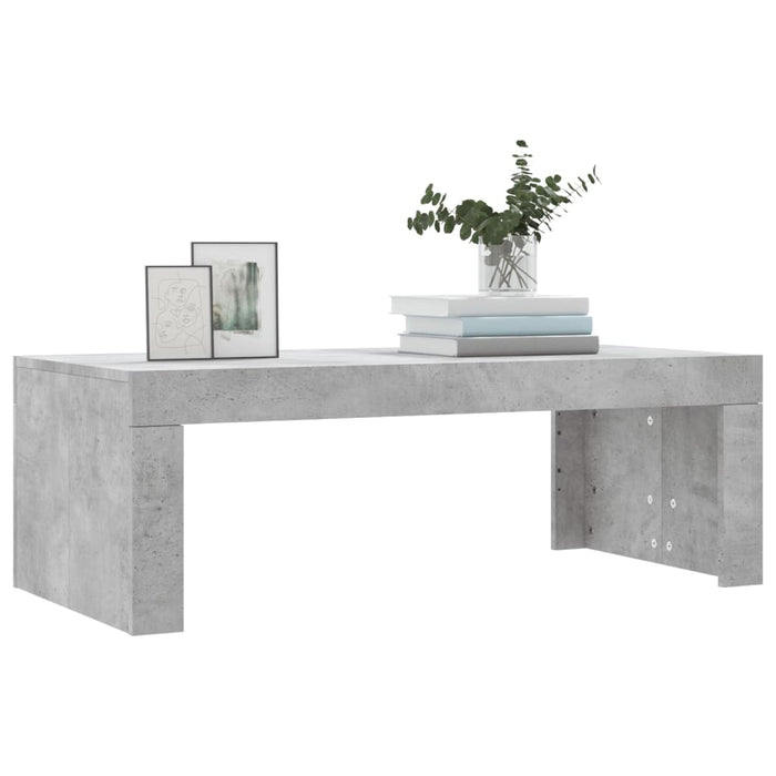 Tavolino Salotto Grigio Cemento 102x50x36 cm Legno Multistrato 823370