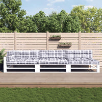 Cuscini per Pallet 7 pz Grigi a Quadri in Tessuto 3188917