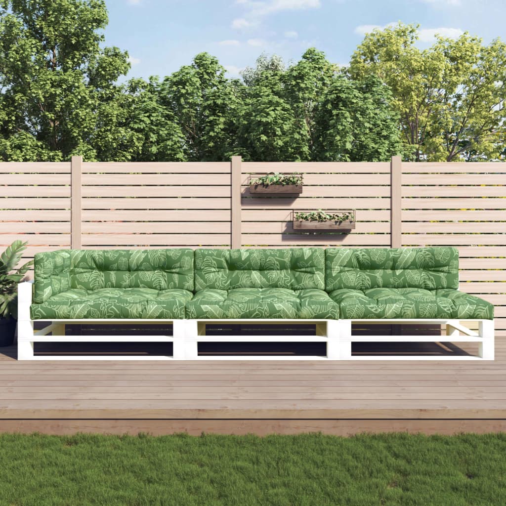 Cuscini per Pallet 7 pz Motivo a Foglie Tessuto 3188922