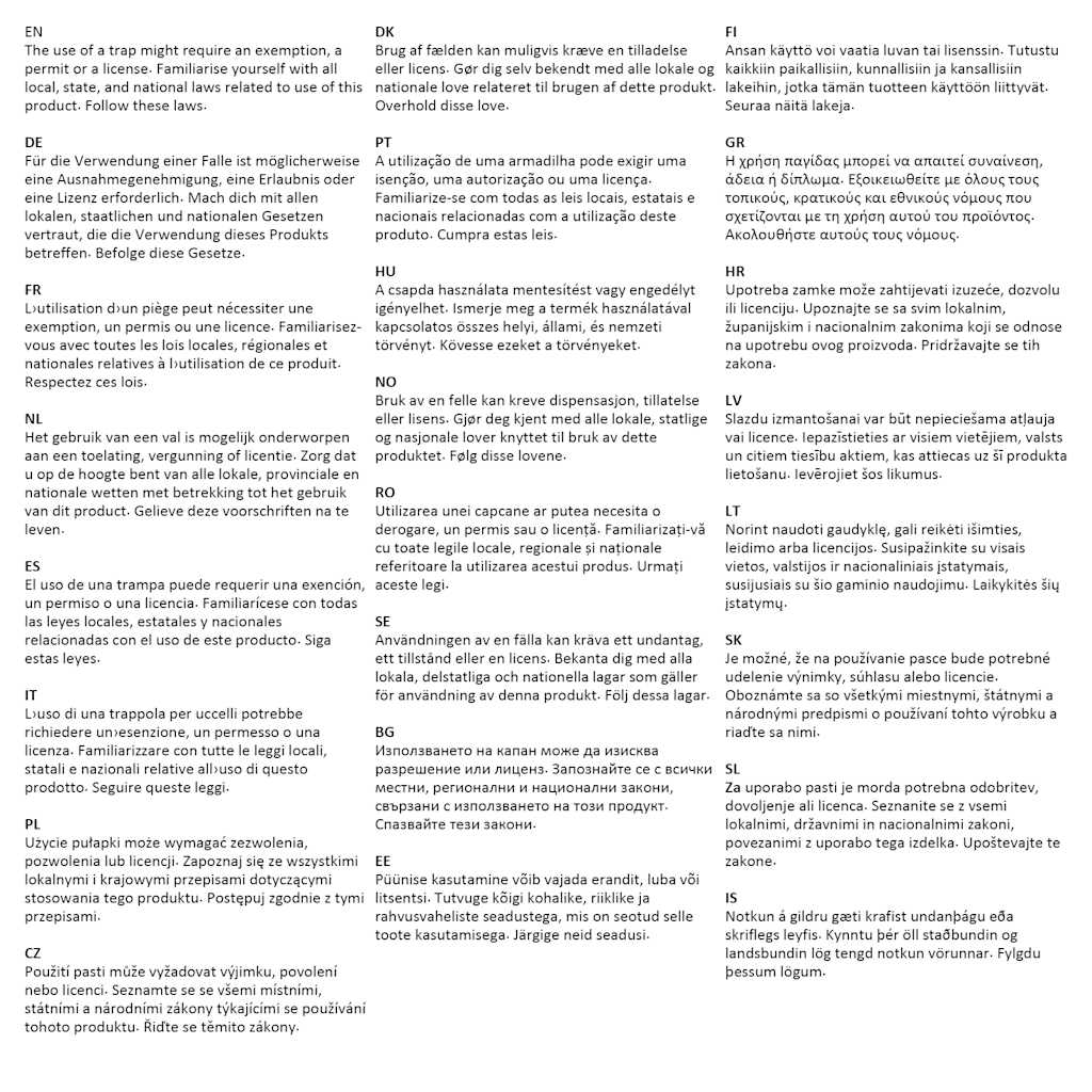 Trappola per animali 64,5x25x26,5 cm in ferro zincato 154933