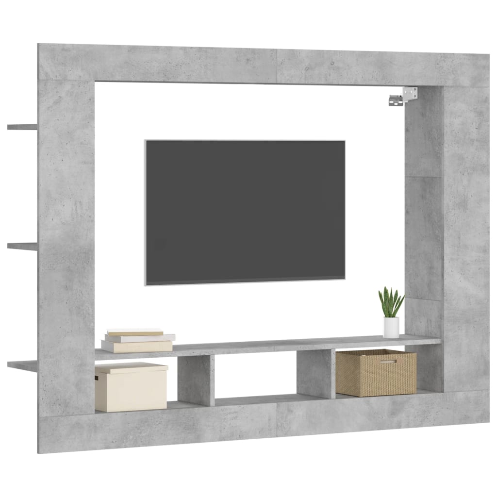 Mobile Porta TV Grigio Cemento 152x22x113 cm Legno Multistratocod mxl 118851