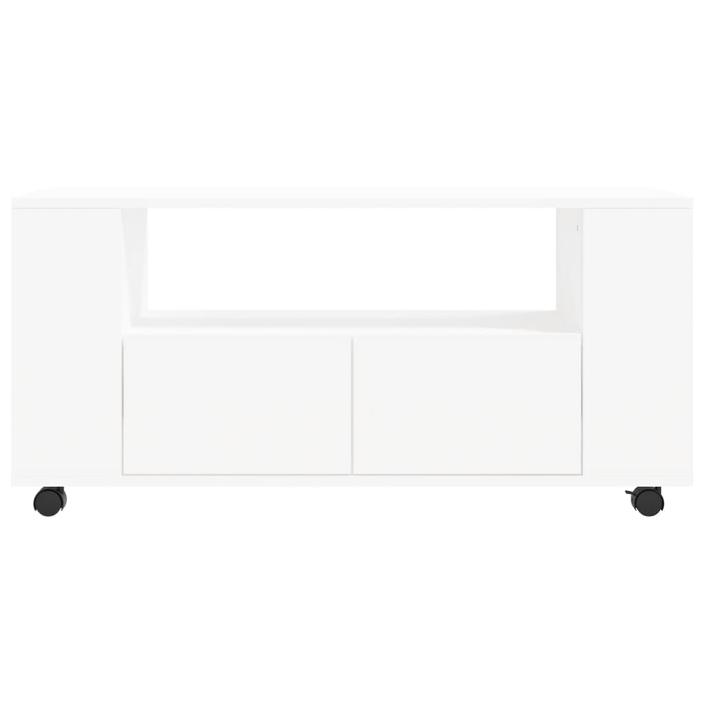 Mobile Porta TV Bianco 102x34,5x43 cm in Legno Multistrato 833742