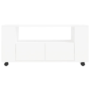 Mobile Porta TV Bianco 102x34,5x43 cm in Legno Multistrato 833742