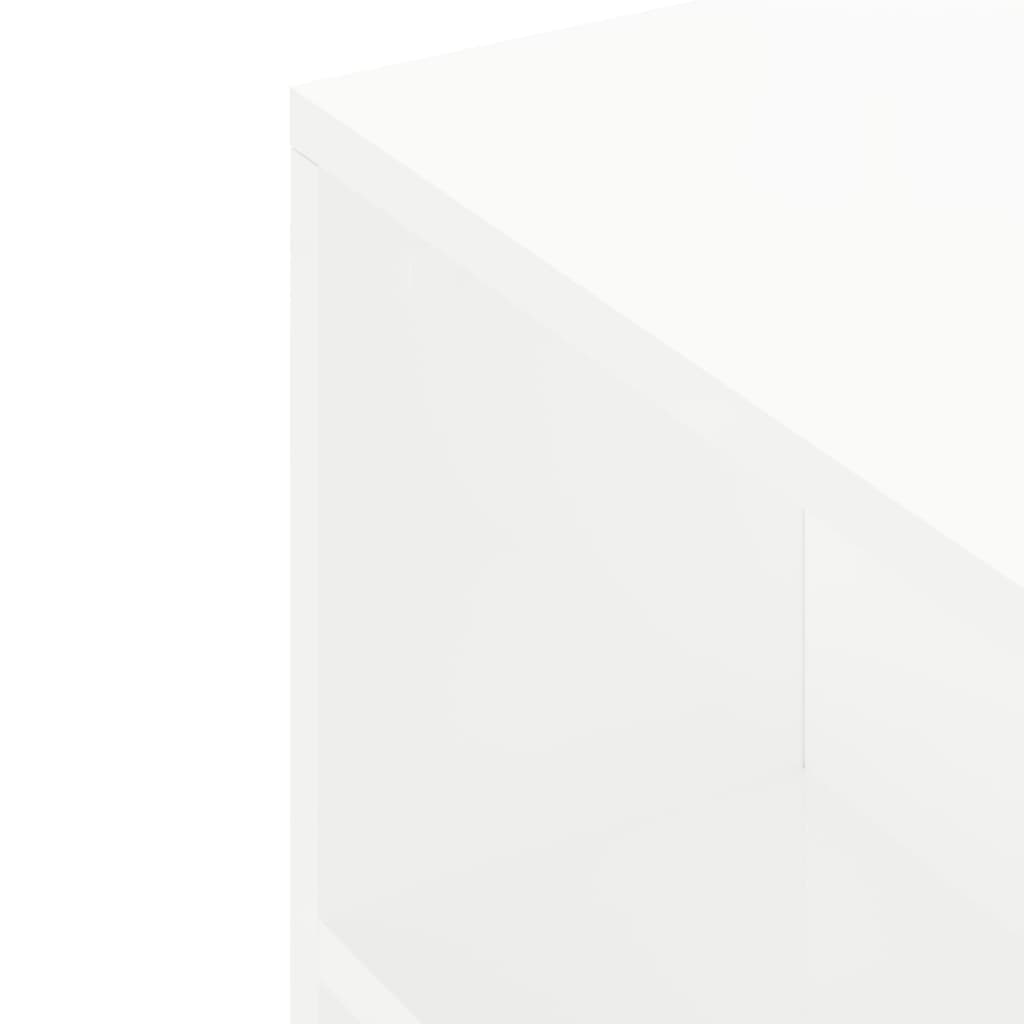 Mobile Porta TV Bianco Lucido 102x34,5x43 cm Legno Multistrato 833744