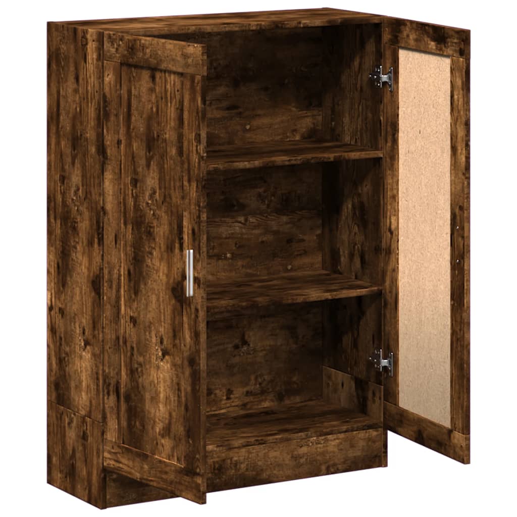 Libreria Rovere Fumo 82,5x30,5x115 cm in Legno Multistrato 833786