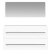 Mobile da Bagno con Specchio Bianco in Legno Multistrato 833879