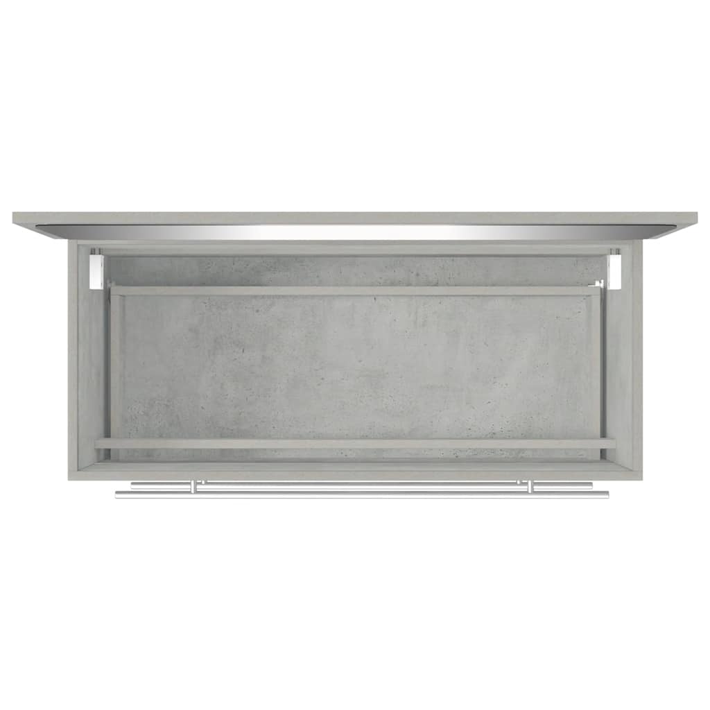 Mobile da Bagno con Specchio Grigio Cemento Legno Multistrato 833882