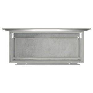 Mobile da Bagno con Specchio Grigio Cemento Legno Multistrato 833882