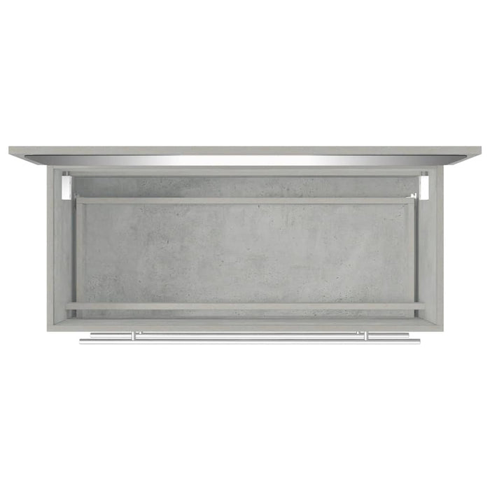 Mobile da Bagno con Specchio Grigio Cemento Legno Multistrato 833882