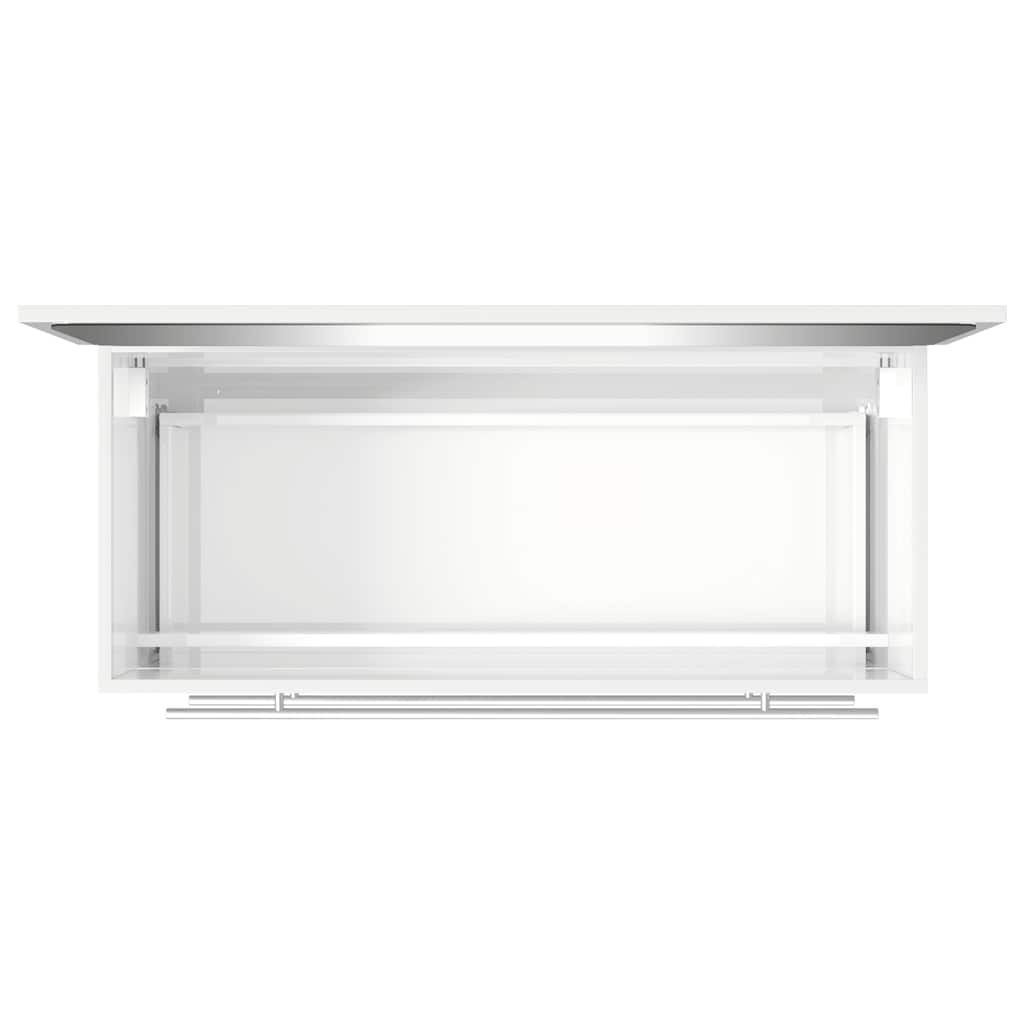 Mobile da Bagno con Specchio Bianco Lucido in Legno Multistrato