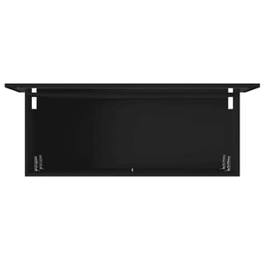 Mobile da Bagno con Specchio Nero in Legno Multistrato 833885