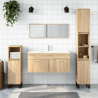 Mobile da Bagno con Specchio Rovere Sonoma in Legno Multistrato 833886