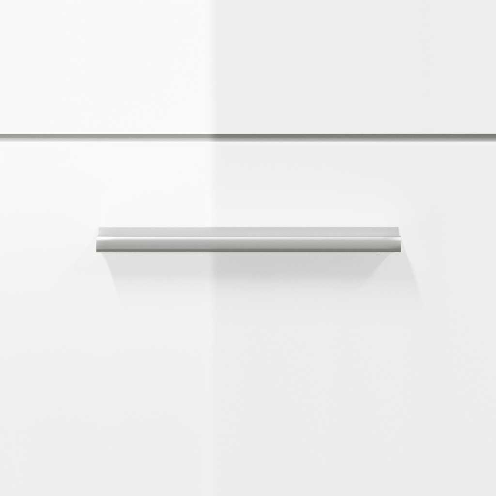 Mobile da Bagno con Specchio Bianco Lucido in Legno Multistrato 833888