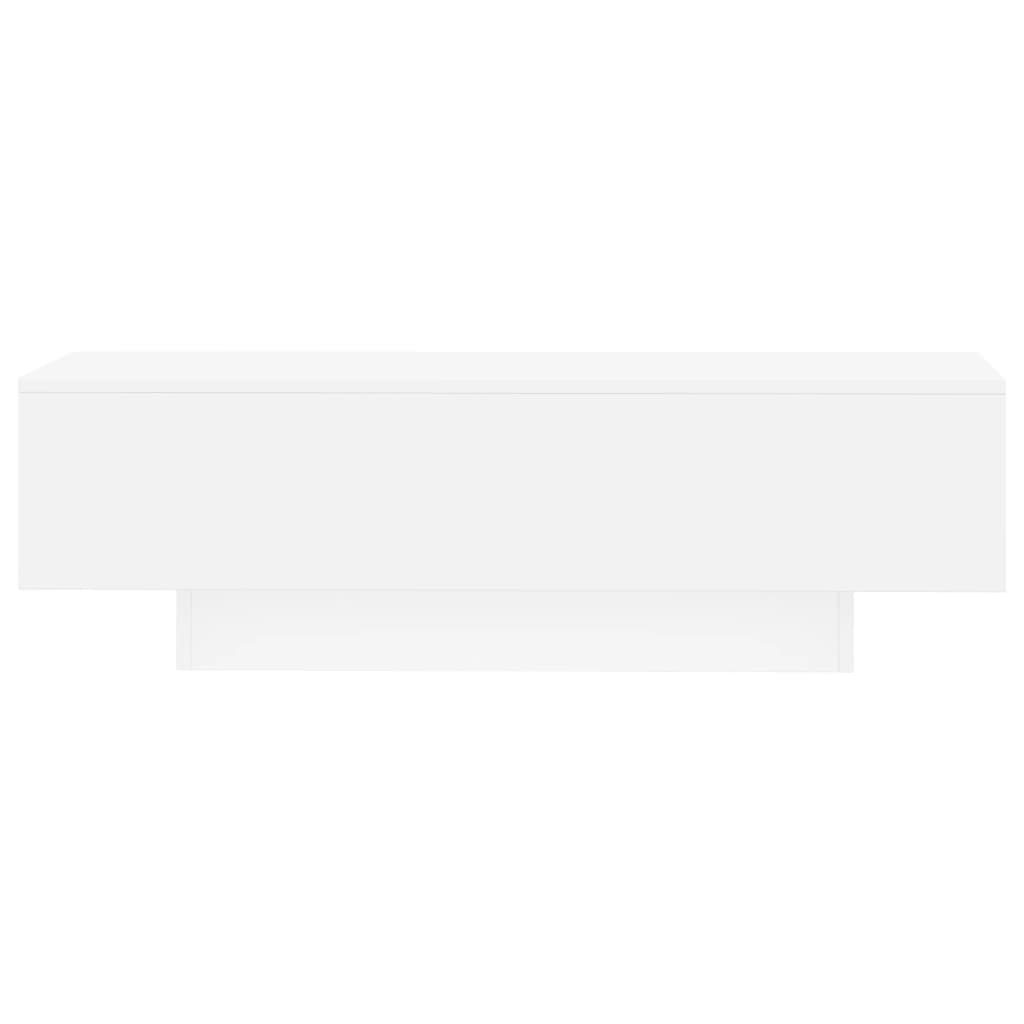 Tavolino da Salotto Bianco 100x49,5x31 cm in Legno Multistrato 833889