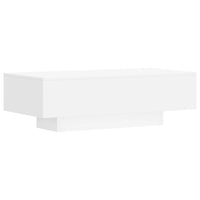 Tavolino da Salotto Bianco 100x49,5x31 cm in Legno Multistrato 833889