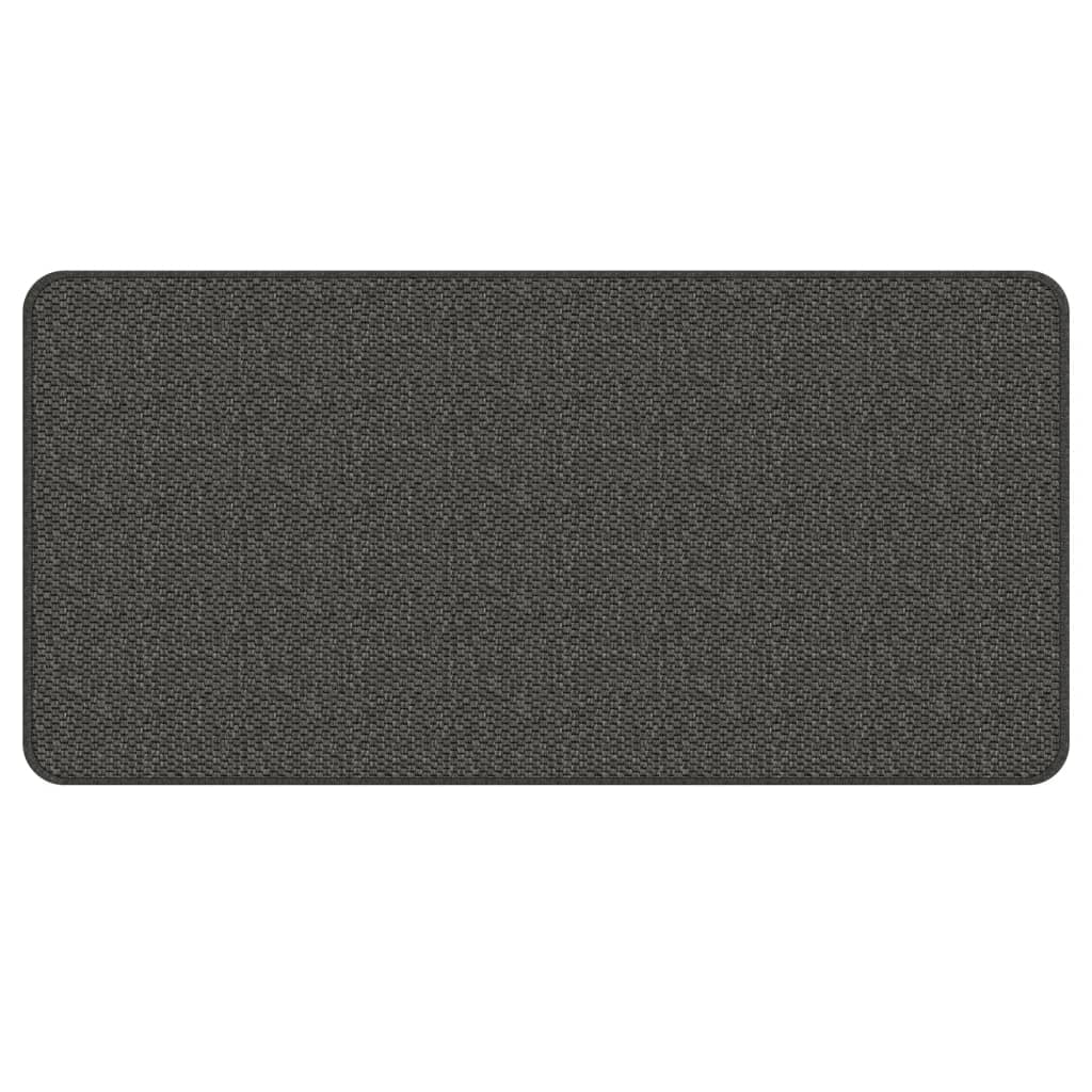 Tappeto Corsia Aspetto Sisal Antracite 50x100 cm 355774