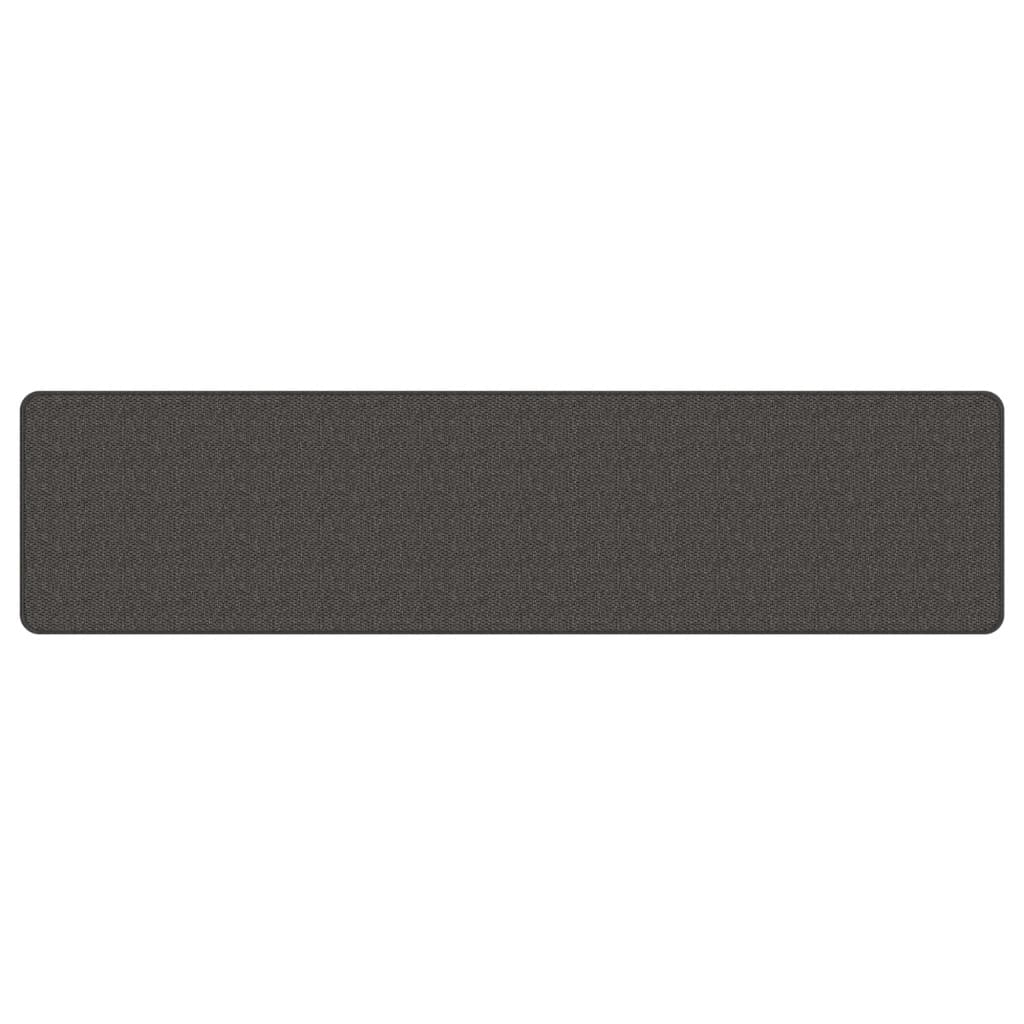 Tappeto Corsia Aspetto Sisal Antracite 50x200 cm 355776