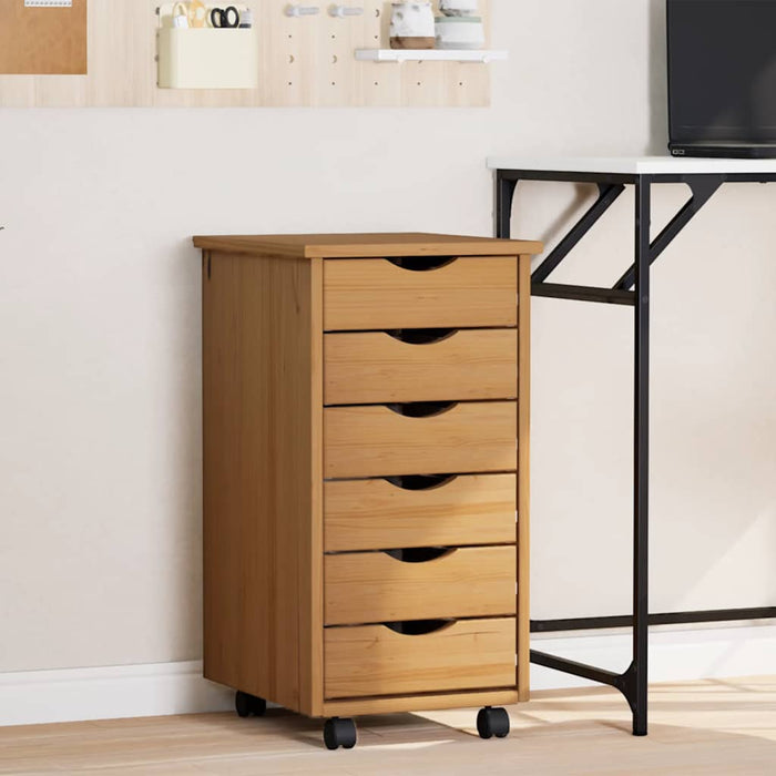 Armadietto Rotante con Cassetti MOSS Miele Legno Massello Pinocod mxl 81911