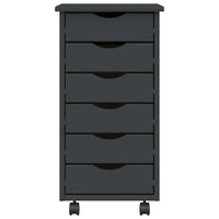 Armadietto Rotante con Cassetti MOSS Grigio Legno Massello Pino