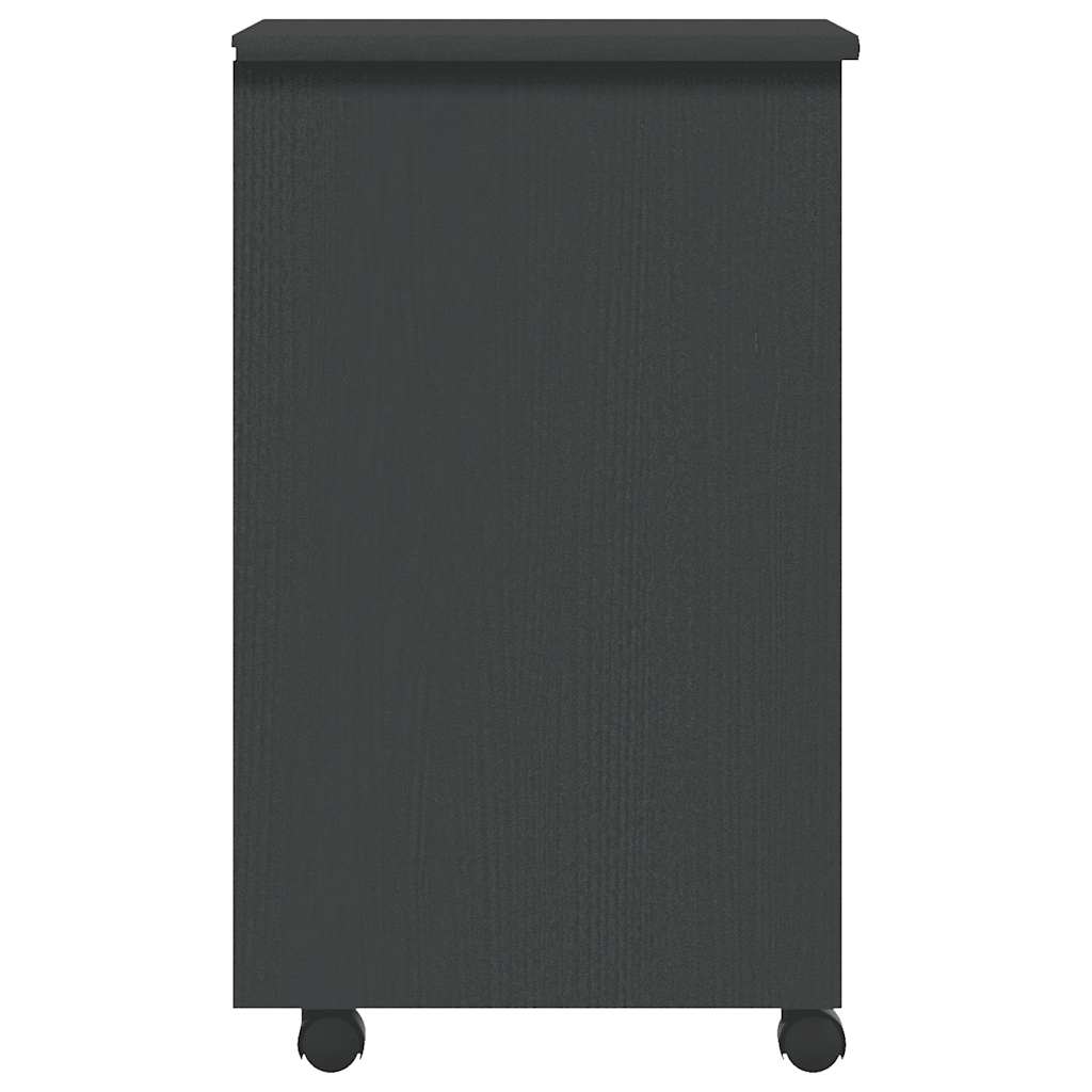 Armadietto Rotante con Cassetti MOSS Grigio Legno Massello Pino 355890