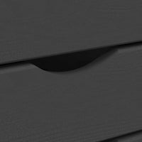 Armadietto Rotante con Cassetti MOSS Grigio Legno Massello Pino 355893