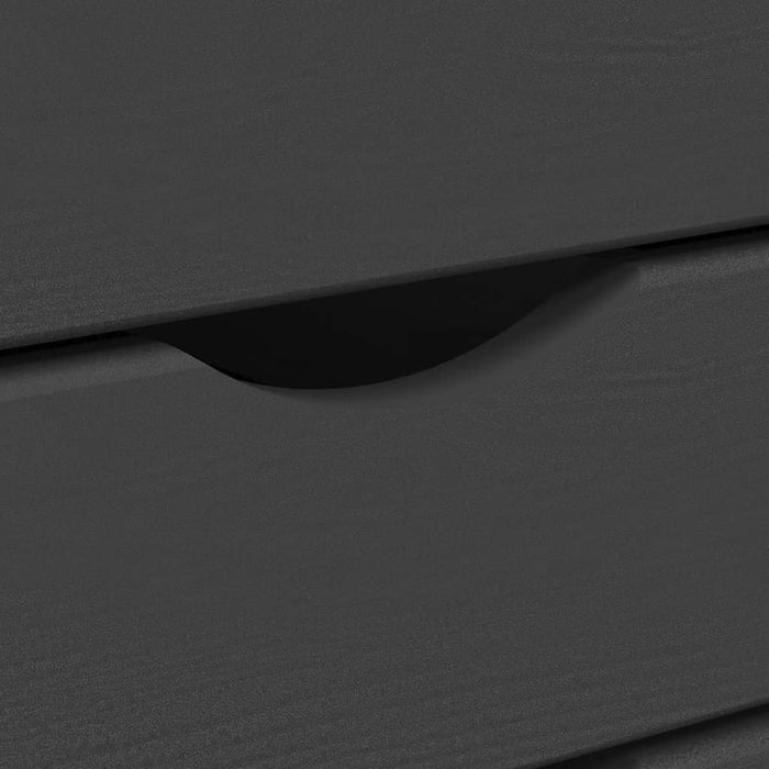 Armadietto Rotante con Cassetti MOSS Grigio Legno Massello Pino 355893