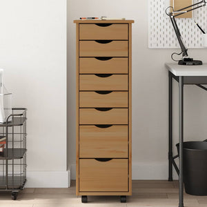 Armadietto Rotante con Cassetti MOSS Miele Legno Massello Pinocod mxl 105835