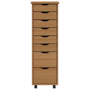 Armadietto Rotante con Cassetti MOSS ambra Legno Massello Pino 355894