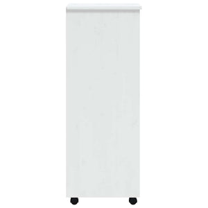 Armadietto Rotante con Cassetti MOSS Bianco Legno Massello Pino 355895